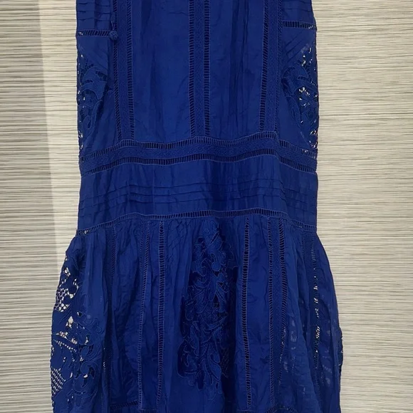 Farm Rio Blue Lace Sleeveless Maxi Dress Sz. M - Picture 6 of 11